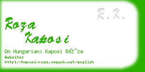 roza kaposi business card